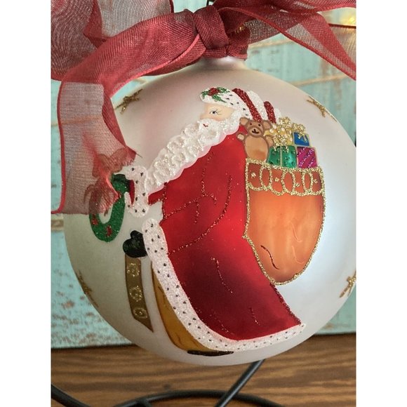 VTG Collector’s Series Large Santa Glass Ornament Hand Made in Poland - 2004 - Picture 3 of 8